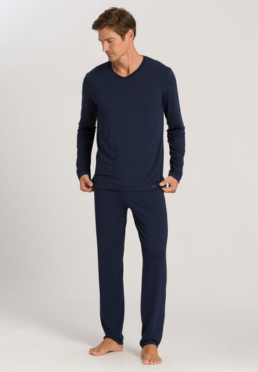 75036 Casuals L/Slv Shirt V-Neck - 1610 Deep Navy
